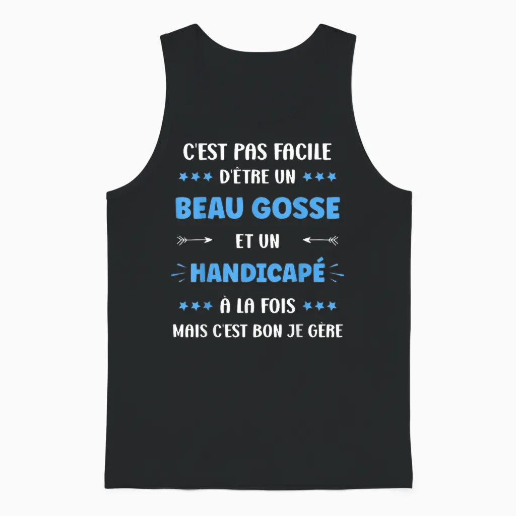 Handicapped Humour Quote Handicapped Humor Unisex Tank Top in Black