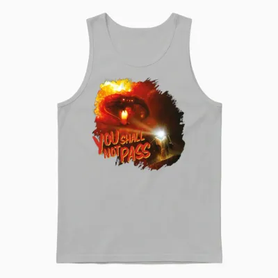 The Lord of the Rings Gandalf and the Balrog Quote Unisex Tank Top - Ash