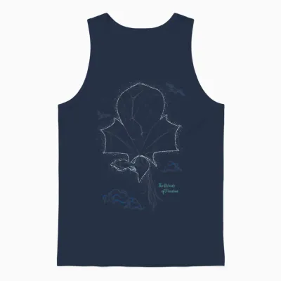 Avatar: Fire and Ash the Winds of Pandora Line Art Unisex Tank Top - Navy