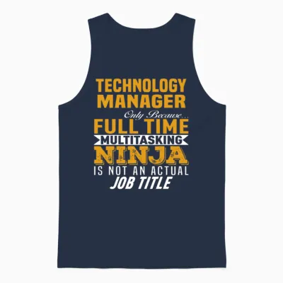 Technology Manager Unisex Tank Top - Navy