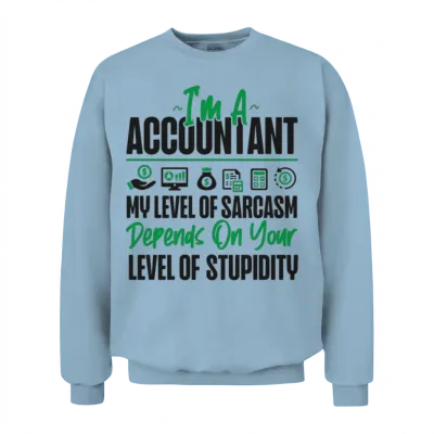 Accountant Bookkeeper Accounting Unisex Sweatshirt - Light Blue