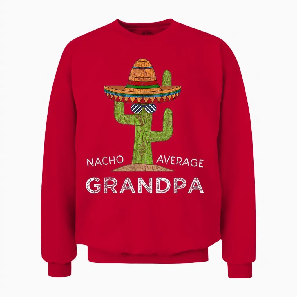 Fun Hilarious Grandpa Joke Humor | Funny Saying Grandpa Unisex Sweatshirt in Red