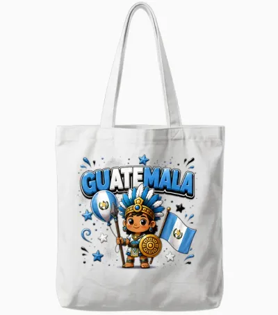 T-Shirt Drapeau Du Guatemala, Carte Du Guatemala, Guatemala Pour Enfants Tote Bags - White