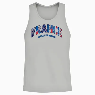 France Go Les Bleus Supporter Jersey 2026 Unisex Tank Top - Ash