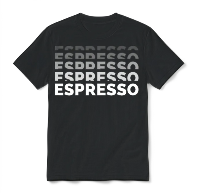 Espresso Coffee Design Unisex T-Shirt - Black