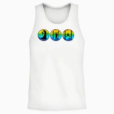 Ninja Warrior Hindernislauf Lachsleiter Verzogene Wand Unisex Tank Top - White