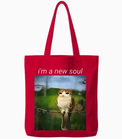 My Spirit Animal Funny Meowl Meme, Cat Owl Meme Brain Red Tote Bags - Red