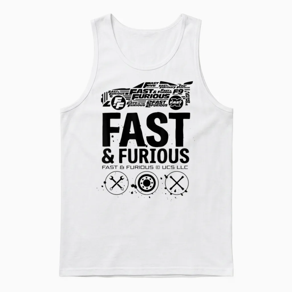 T-Shirt with German Text "ich Habe Keine Freunde Fast & Furious Film-Merch Unisex Tank Top in White