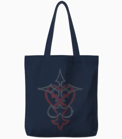 Disney Kingdom Hearts Mixed Crossed Key Dual Tone Logo Tote Bags - Navy