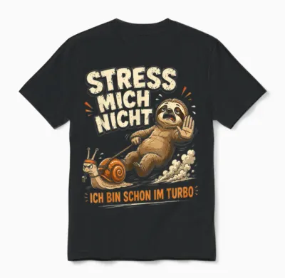 Faultier Nicht Hetzen Lustiger Humor Spruch Sarkasmus Ironie Unisex T-Shirt - Black