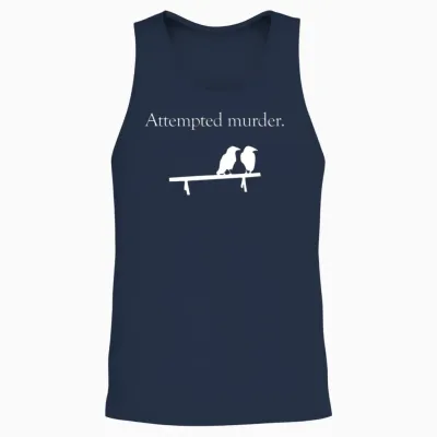 Attempted Murder Unisex Tank Top - Navy