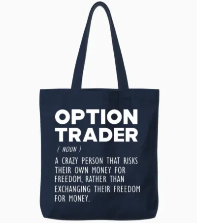 Option Trader Funny Definition Tote Bags - Navy