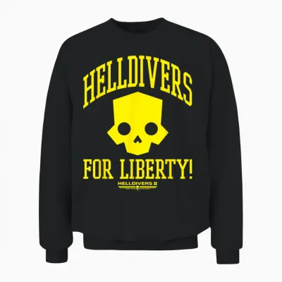 Helldivers 2 Sony Playstation Video Game for Liberty! Icon T-Shirt, Black, S Unisex Sweatshirt - Black