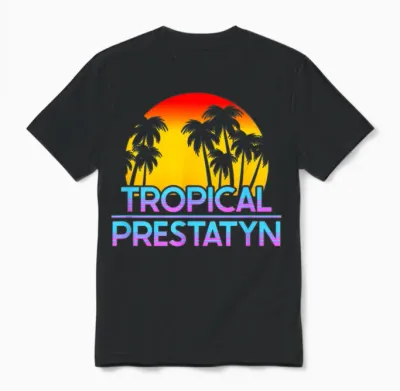 Prestatyn Uk Funny British Weather Unisex T-Shirt - Black