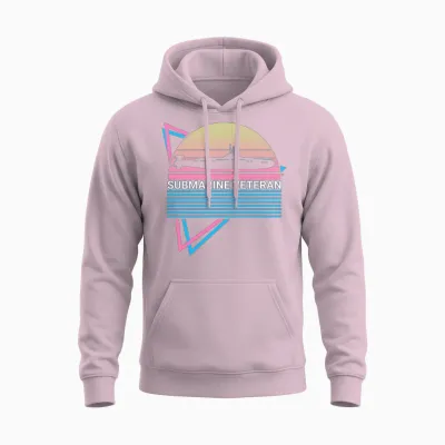 Submarine Veteran Retro Unisex Hoodie - Light Pink