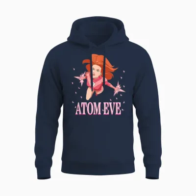 Invincible Atom Eve Flying Heroic Logo T-Shirt, Black, S Unisex Hoodie - Navy