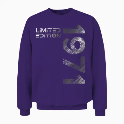 55. Geburtstag Limited Edition Jahrgang 1971 Mann Frau Unisex Sweatshirt - Purple