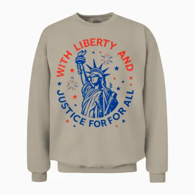 With Liberty and Justice for All Unisex Sweatshirt - Sand