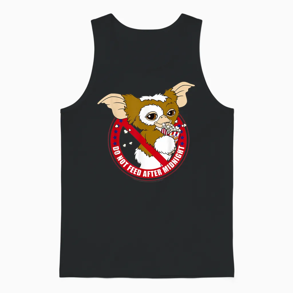 Gremlins Gizmo Do Not Feed After Midnight T-Shirt Small Unisex Tank Top in Black