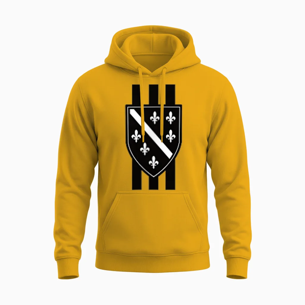Ljiljani Bosna I Hercegovina, Grb Bosna, Balkan Bosnien Unisex Hoodie in Gold