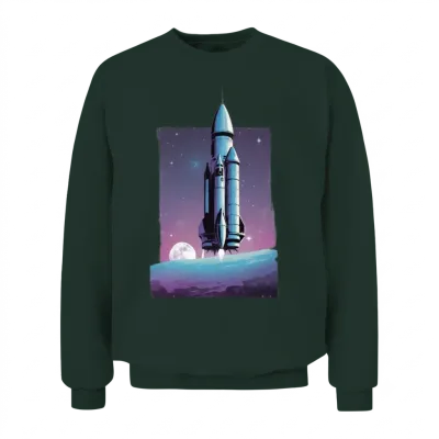 Vintage Retro Space V3 Unisex Sweatshirt - Forest
