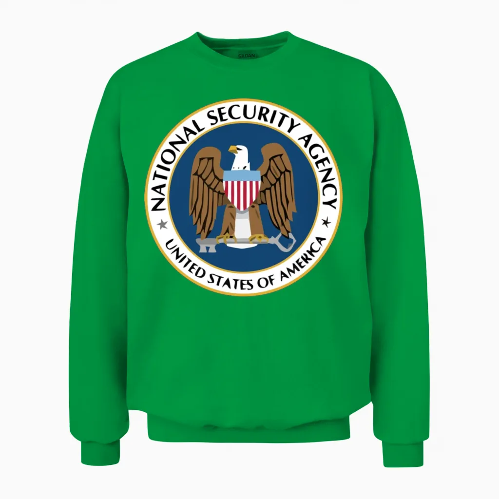 National Security Agency Nsa Military Intelligence Unisex Sweatshirt in Irish Green