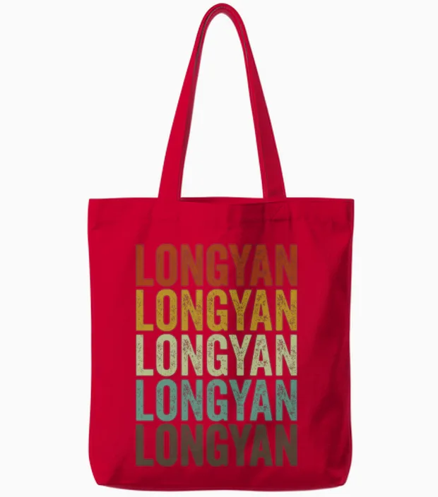 Longyan China Retro Vintage Tote Bags - Red