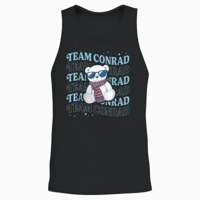 Team Conrad Name Mint Bear for Men Women Unisex Tank Top - Black