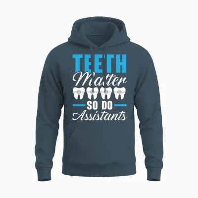 Orthodontic Assistant Job Dental Teeth Dentist Unisex Hoodie - Dark Heather