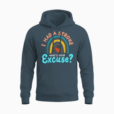 I Had a Stroke What's Your Excuse Récupération D'un Avc Unisex Hoodie - Dark Heather