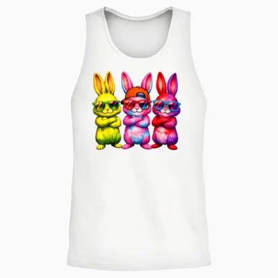 Lustige Osterhase Coole Hasen Kinder Für Ostern Jungen Mädchen Unisex Tank Top - White