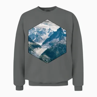 Hexagon Mountains Unisex Sweatshirt - Graphite Heather