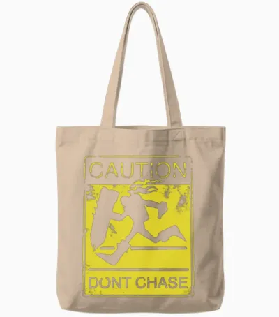 Singed - Caution Don't Chase T-Shirt for Lol Ga Tote Bags - Natural