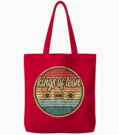 Musiker Leons King Kassette Retro Circle 2000er Rock Vintage Tote Bags - Red