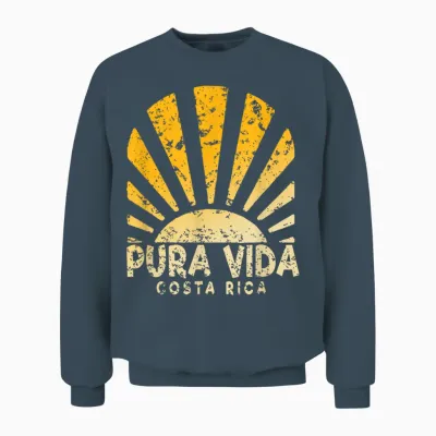 Pura Vida Costa Rica - Costa Rica Sunshine Unisex Sweatshirt - Dark Heather