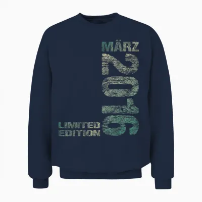 März 2016 Junge Mädchen 10. Geburtstag Limited Edition 10 Unisex Sweatshirt - Navy