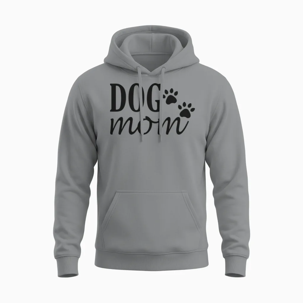 Dog Mom Unisex Hoodie in Sport Grey