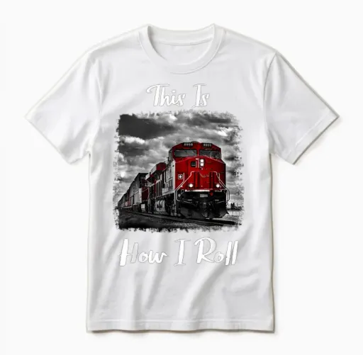 Funny Train Saying for Train Engineer & Freight Train Lovers Unisex T-Shirt in White