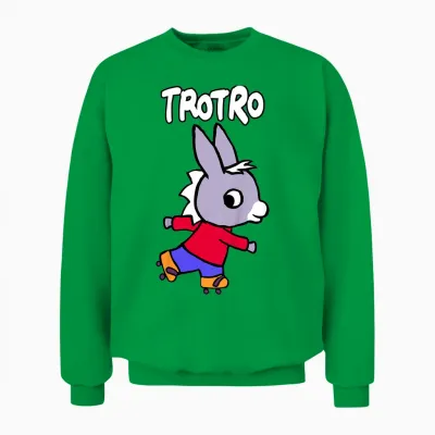 Child Trotro: Learning Adventure Cute Little Donkey Unisex Sweatshirt - Irish Green