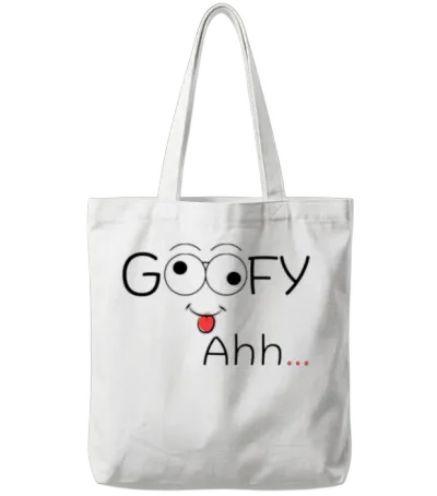 Funny Goofy Tote Bags - White