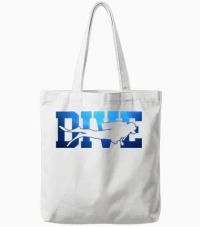 Scuba Dive Tote Bags - White