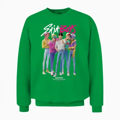 Kpop Demon Hunters Saja Boys Band Officially Licensed Unisex Sweatshirt - Irish Green