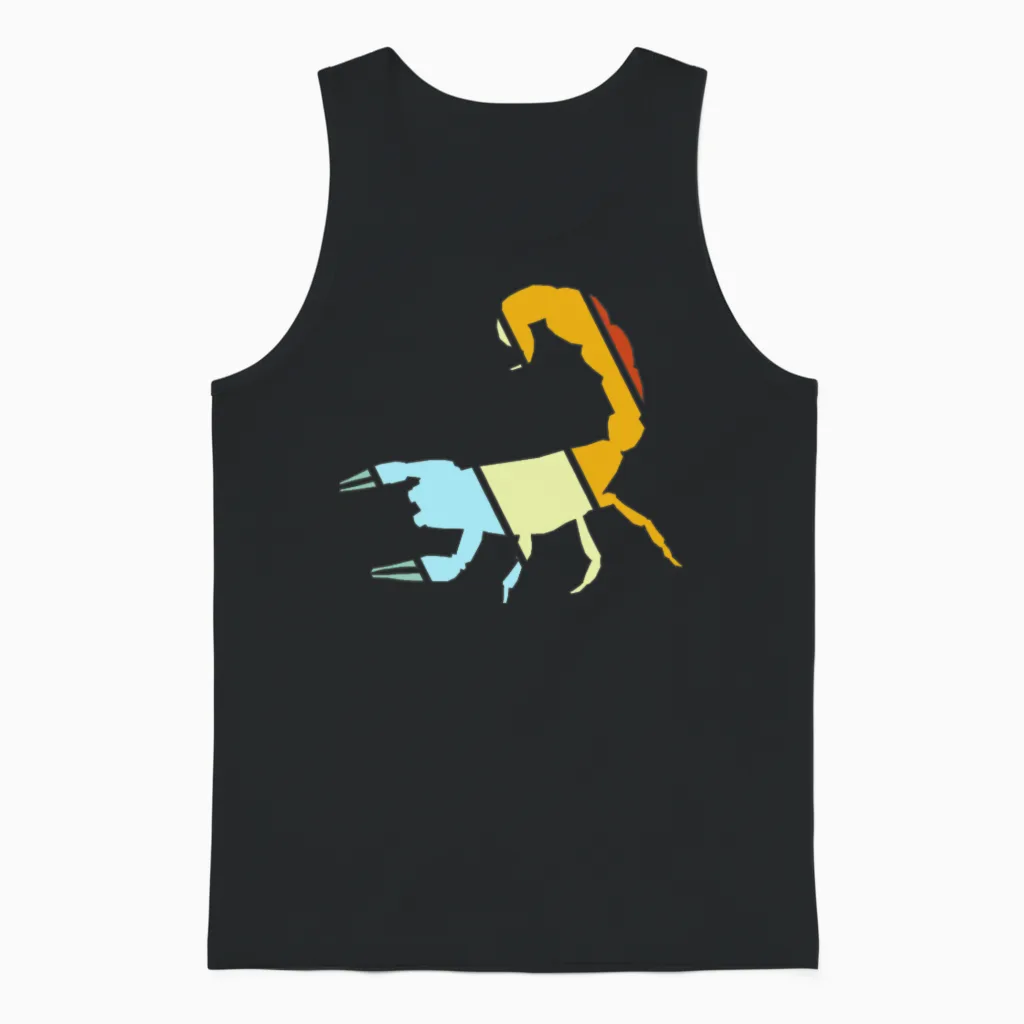 Scorpio Retro Unisex Tank Top in Black