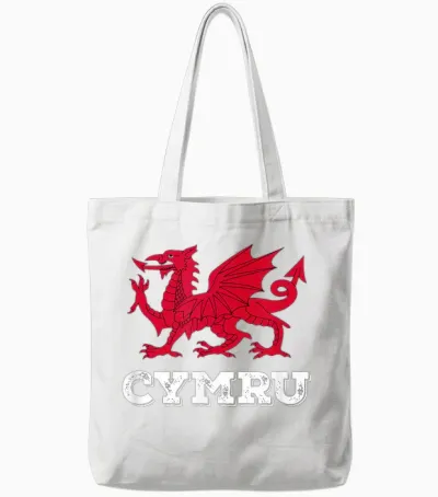 Wales 'cymru' Walisischer Drache Stolz Te Be Welsh Tote Bags - White