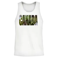 Canada Northern Forest Unisex Tank Top - White – 2