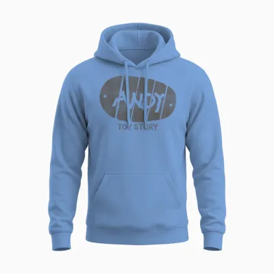 Disney Toy Story Andy Handwritten Unisex Hoodie - Carolina Blue