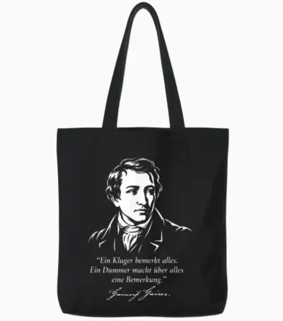 Heinrich Heine Zitat Ein Kluger Bemerkt Alles Tote Bags - Black
