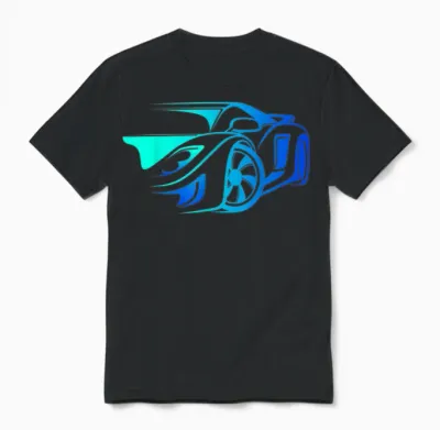 Exotic Car Supercharge Turbo Sports Car T- Unisex T-Shirt - Black