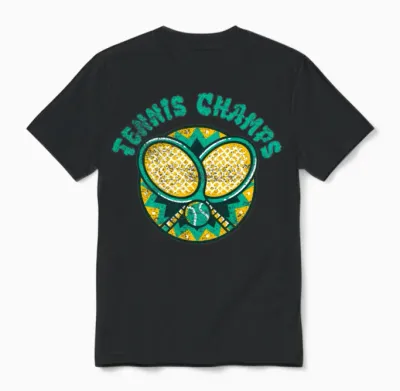 Tennis Champs Sports Champions Unisex T-Shirt - Black