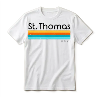 Vintage St Thomas Unisex T-Shirt - White